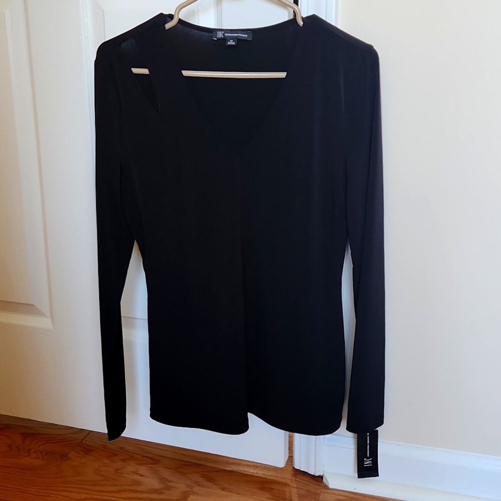 INC long sleeves Top Medium black